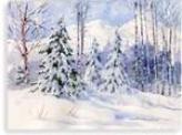 Heavy Snow Landscape Greeting Card